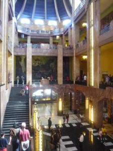 The interior divides into three sections: the main hall with adjoining exhibit rooms, the theatre (which has a capacity of 1,000) and the Instituto Nacional de Bellas Artes offices — and it's all also surfaced in Carrera marble. The third floor is occupied by the Museum of Architecture. © Anthony Wright, 2012