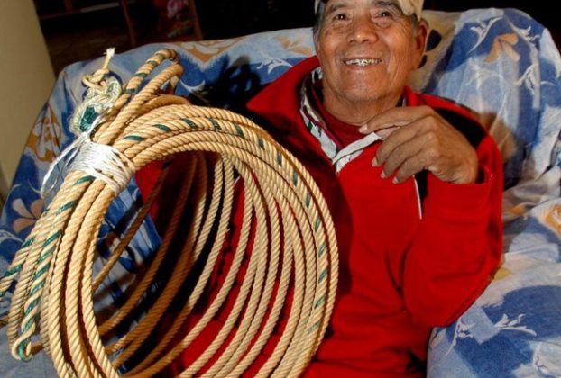 Isidro Diaz, the grand old ropemaker of San Miguel Cuyutlan, Mexico © John Pint, 2012