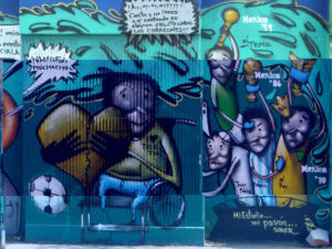 Sports Show: We think this comic book style graffiti is having a little fun with the passion for sports. It appears on Mexico City's Estadio Azteca (Aztec Stadium). © Anthony Wright, 2009