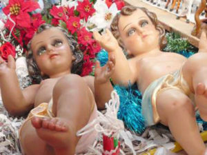 Baby Jesus dolls for sale in the mercado of San Miguel de Allende for the nativity scenes set up each year in homes throughout the area © Sylvia Brenner, 2010, 2012