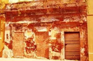 A crumbling building in Mazatlan's Old Town may be too old to restore, but…. © Gerry Soroka, 2009
