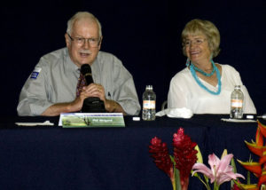 Phil and Acelia Weigand, the two key figures behind the discovery and restoration of the Ocomo Palace, were recently honored at a ceremony held at the Magic Top Museum in Zapopan. Known as the Tecpan of Ocomo, it is the largest indigenous palace in Mesoamerica. © John Pint, 2009