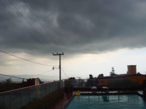 An electrical storm builds up low in the sky above Cuernavaca, Morelos. © Anthony Wright, 2009