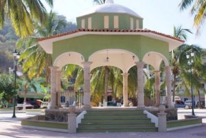 Bandstand in the renovated plaza of Los Ayala on Mexico's Nayarit Riviera © Christina Stobbs, 2012