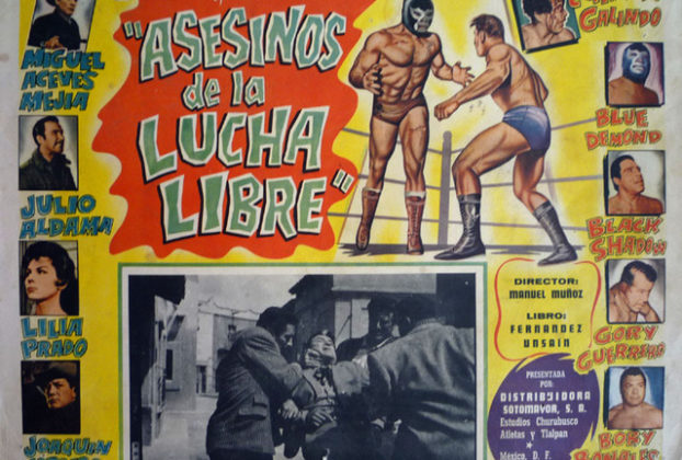 Blue Demon takes on assorted bad guys in mano a mano lucha libre combat. © Anthony Wright, 2009 © Anthony Wright, 2009