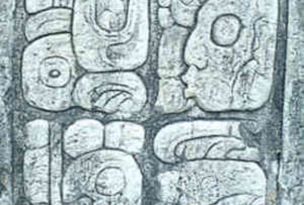 Detail of glyphs and numerals. Detaille de glifos y numeros.