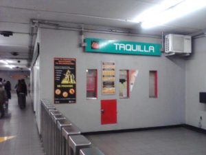 A taquilla, or ticket office in the Mexico City metro © Lilia Wall, 2013