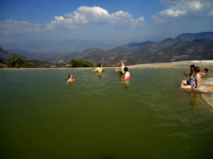 This pool at Hierve el Agua affords a splendid view of the Oaxaca landscape © Alvin Starkman, 2012