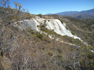 Between the springs and the pools at Hierve el Agua are mineral deposits. This mineral build-up creates the appearance of petrified waterfalls. © Alvin Starkman, 2012