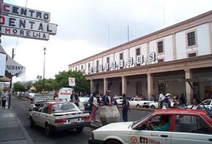 The centrally located Morelia bus station is a busy area with lots of street eating places around it.
