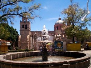 The Plaza del Carmen in a high traffic area grows on you for its unique ambiance of musicians and sidewalk restaurants. The Templo del Carmen in the background is my favorite architectural work of art.