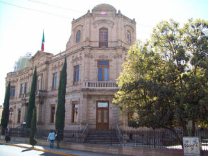 Residents of Durango, Mexico know the Regional Museum of Durango as "El Aguacate," (The Avocado), in reference to a tree in the museum's garden. Quarry stone covers the facade of the beautiful building, which dates from the second half of the 19th century. © Jeffrey R. Bacon, 2009