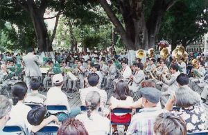 A Sunday concert in the Zocalo of Oaxaca, Mexico. © Alan Cogan, 1997