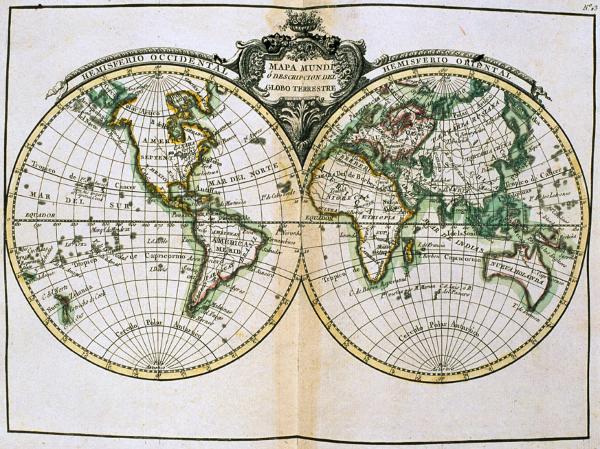 World map. Tomás López. 1792. MN