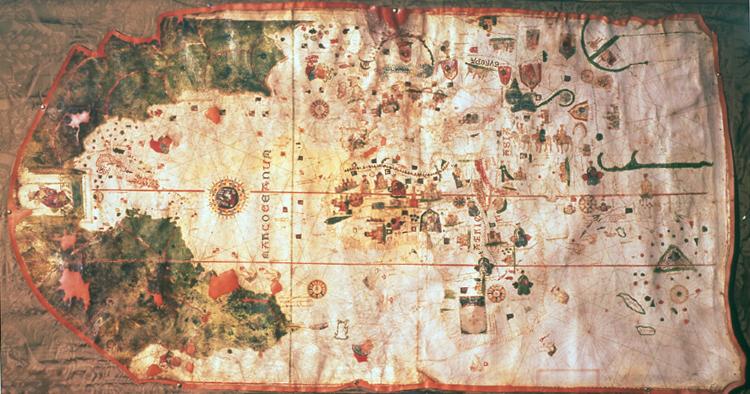 "Carta universal" drawn up by Juan de la Cosa, grand master and owner of the Santa María. 1500. MN