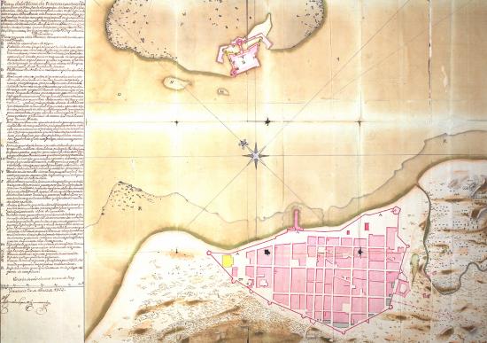 Veracruz (Mexico), with the castle of San Juan de Ulua. 1763. AGI 