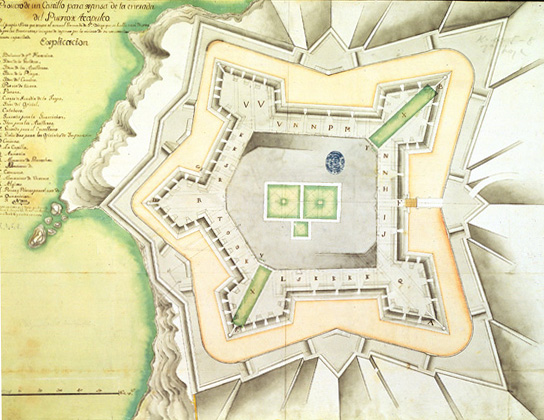 Project for a castle to defend Acapulco (Mexico). 1776. SHM 