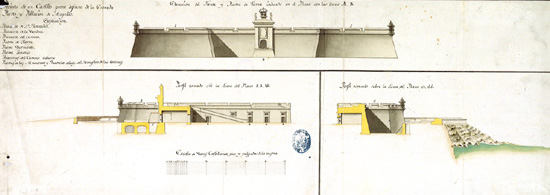 Ground plan of the project for a castle to defend Acapulco (Mexico). 1776. SHM