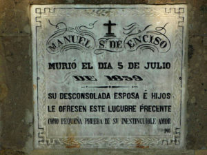 The niche holding the remains of Manuel de Anciso in Mexico City's Panteon de San Fernando is ornate a beautiful, a gift from his disconsolate wife and children. © Anthony Wright, 2011