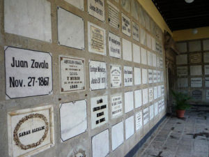 Niches line the inner walls of the Panteon de San Fernando, or San Fernando Cemetary in Mexico City. © Anthony Wright, 2011