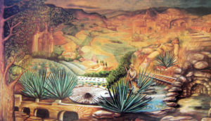 This eloquent mural in the town hall by Homero "Melkart" Regla depicts the origins of tequila production on the outskirts of Amatitan, Mexico. © John Pint, 2010