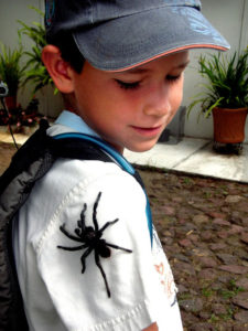 Rodrigo Orozco's son quickly acquired the nickname "Bug" because of his great interest in spiders and other creatures. © John Pint, 2011