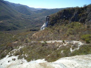 The petrified falls of Hierve el Agua, seen from a distance © Alvin Starkman, 2012