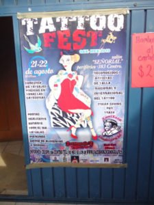 Poster promoting the Tattoo Fest in Oaxaca, Mexico © Alvin Starkman, 2011