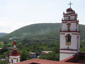 San Esteban Church gave us a spectacular view of the lush trees and fields surrounding Tetelpa and Zacatepec. © Julia Taylor, 2008