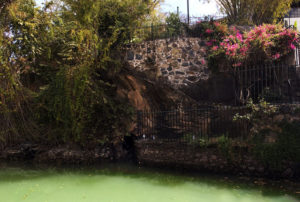 Although springs abound in the canyons around Amatitan, the town itself had almost no water until the 1800s, when a qanat was dug to bring water to this pool beside the town square. This small Mexican town is may have been the birthplace of tequila. © John Pint, 2010