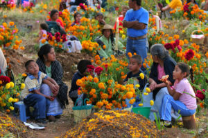 Children are also expected to stay at the panteón to spend time with their deceased relatives during the celebrations.