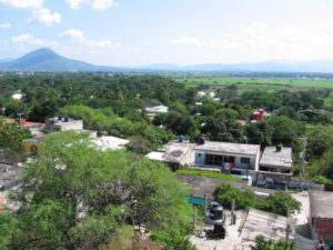 View of the town and countryside from the church roof. © Julia Taylor, 2008