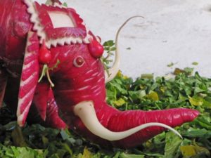 This oddly shaped radish was destined to make a great elephant © Tara Lowry, 2013