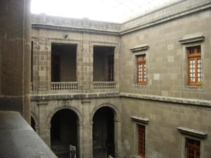 Inside patio of Mexico City's historic Chapultepec Castle © Raphael Wall, 2013