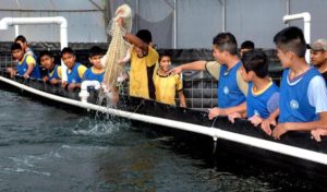 This building at Mexico's Villa de los Niños near Guadalajara houses the fish farm. Here the boys learn to raise tilapia and actually produce 10,000 fish per year, 90 percent of which are eaten by the Niños and the rest sold to the public. © John Pint, 2012