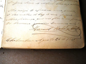 The noteworthy signature of Manuel Rocha y Chabre, a Chihuahua poet and playwright in the early 1900s who had important things to say to the world. © Joseph A. Serbaroli, Jr., 2010
