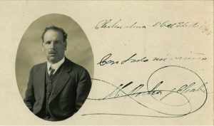 Photo of Chihuahua poet Manuel Rocha y Chabre with the large, florid signature of an artist who had something to say to the world. © Joseph A. Serbaroli, Jr., 2010