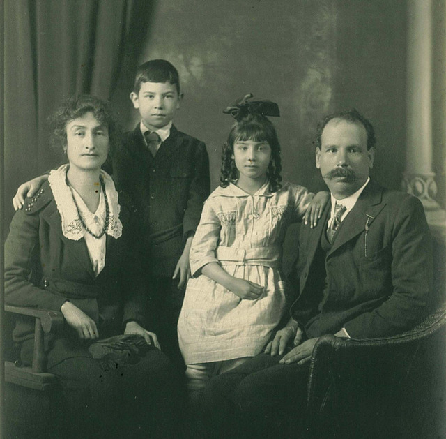 Photo of Manuel Rocha y Chabre with his wife Adriana and their two children. Manuel Rocha y Chabre was a well known poet in Chihahua in the early 1900s © Joseph A. Serbaroli, Jr., 2010