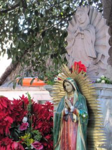 Statues outside Oaxaca's Cathedral where the children will be taken to meet and be blessed by the Virgin © Tara Lowry, 2014