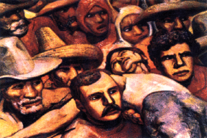 El Golpe en Cananca. (Mexican Muralists: The Big Three - Orozco, Rivera and Siqueiros)