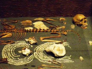 Skulls and beads in Mexico City's Templo Mayor represent Tenochtitlan's remote past © Anthony Wright, 2013