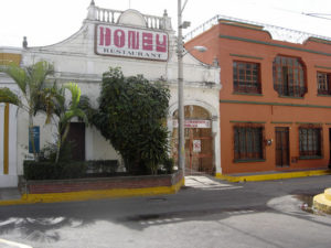 In the Centro Historico of Mazatlan, meticulously restored buildings share space with their down-at-the-heel neighbors. City regulations make sure that historic edifices are not razed and that any new construction adheres to the original style. © Carolyn Patten, 2009