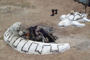 Ceremonial fire and the tortoise in the temazcal, a traditional native Mexican American purification ceremony © Jeffrey Bacon, 2012