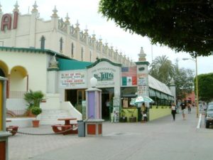 Tilly's La Terraza Grill in front of the Jai Alai serving excellent food and 10 peso beers has a wonderful open atmosphere.