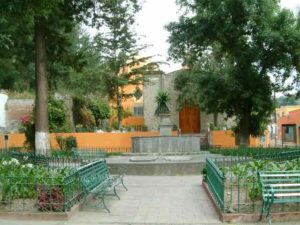 The lovely intimate courtyard to the west (looking east).