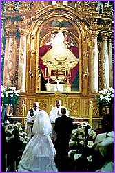 Mexico's ornate old churches are beautiful and romantic settings for wedding