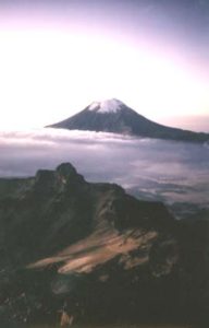 A view of Popo from Izta at dawn.© Richard Ferguson