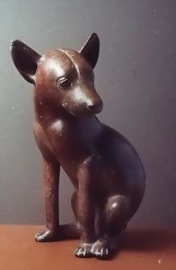 Pre-Hispanic ceramic dog from the Museum of Alejandro Rangel Hidalgo, Comala, Colima.