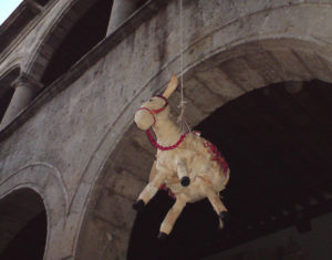 Christmas piñata shaped like a burro. © Daniel Wheeler 2009