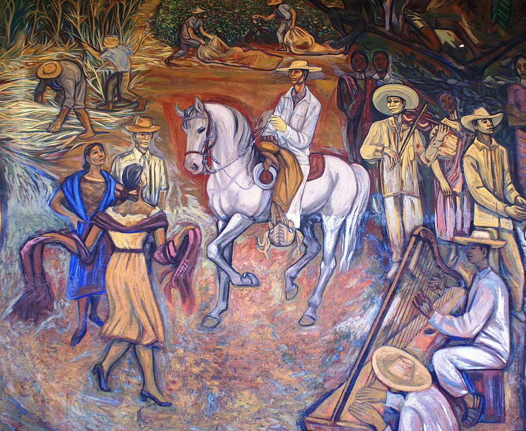 Fragment of the mural: “People and landscape of Michoacán”